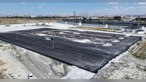 Aksaray Çevre Yolu’ndaki Yeni Kamyon Garajı’nda 160 milyon liralık asfalt
